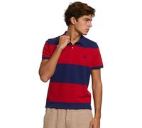 River Woods Custom Fit Striped Stretch Polo Royal Blue/harvard Red Talla: 3XL | Polos Outlet | Hombre | Rojo