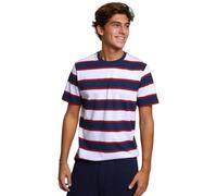 River Woods Custom Fit Striped T-shirt Oxford Blue/harvard Red Talla: 3XL | Camisetas con Decoración Impresa Outlet | Hombre | Rojo
