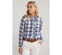 River Woods Green/purple Checked Blouse Fancy Collar Talla: 44 | Blusas Outlet | Mujer | Verde