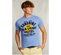 River Woods Normal Fit Basic T-shirt Nile Blue Talla: S | Camisetas con Decoración Impresa Outlet | Hombre | Azul