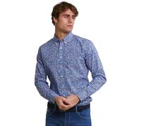 River Woods Slim Fit Floral Shirt Blue/red Talla: 3XL | Camisas de Trabajo Outlet | Hombre | Azul