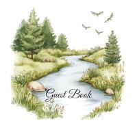 Riverfront Cabin Guest Book | Guest Sign-In Book for Riverside Vacation Rentals, Lodges & Riverside Retreats | River Getaway Guest Book