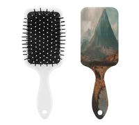 Rivers And Mountains - Peine de masaje para hombres y mujeres, cepillo de pelo largo, corto, fino, rizado, recto u ondulado, peine con cojín de aire con asa, regalo para mujeres