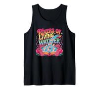 Rivers of Living Water Tipografía Creativa Camiseta sin Mangas