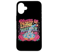 Rivers of Living Water Tipografía Creativa Carcasa para iPhone 16 Plus