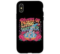 Rivers of Living Water Tipografía Creativa Carcasa para iPhone X/XS