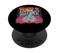 Rivers of Living Water Tipografía Creativa PopSockets PopGrip Adhesivo