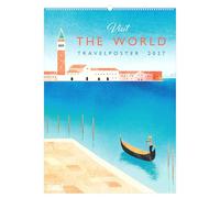 Rivers: Travelposter 2027: Wandkalender 50x70 cm mit Art-Deco-Reiseplakaten von Henry Rivers und Spiralbindung
