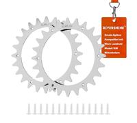 RIVERSHINE Picos de acero galvanizado, compatibles con Worx Landroid S/M, tamaño de rueda de 205 mm, compatible con robots cortacésped Worx, con 14 tornillos