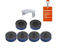 Rivershine RAC123 - Bobina de alambre de repuesto compatible con Ryobi RLT4027, RLT4125, RLT5027, RLT6030, RLT5127, RLT6130 (6 Bonbines de hilo de repuesto+1 tapas de bobina)