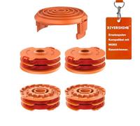 Rivershine WORX WG118 & WG119 - Bobina de hilo para cortabordes WORX WG118 y WG119, bobina de hilo de repuesto con 2 x 5 m de longitud y 1,65 mm de diámetro
