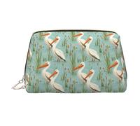 Riverside - Bolsa de maquillaje con estampado de gaviota, bolsas de cosméticos de viaje para mujeres, estuche de maquillaje de piel de gran capacidad, organizador de bolsa de maquillaje, bonita bolsa