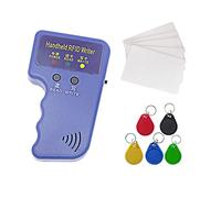 Riversmerge Copiadora de Mano de 125 kHz RFID Smart ID Card Duplicador Utilizado para T5577 o EM4305 + 5 llaveros T5577 NO.3 + 5 Tarjetas T5577