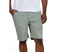 riverso Pantalones cortos chinos para hombre, elásticos, RIVConnor, corte regular, cintura elástica, monocolor, negro, beige, azul marino, verde, S, M, L, XL, XXL, 3XL, 4XL, 5XL, Iceberg Green, 5XL