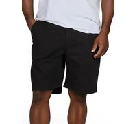 riverso Pantalones cortos chinos para hombre, elásticos, RIVConnor, corte regular, cintura elástica, monocolor, negro, beige, azul marino, verde, S, M, L, XL, XXL, 3XL, 4XL, 5XL, Negro , XL