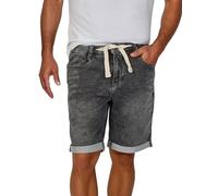 riverso Pantalones cortos vaqueros RIVPaul para hombre, elásticos, cortos, con cordón, corte regular, bermudas, verano, monocolor, negro, azul, gris, 30, 31, 32, 33, 34, 36, 38, 40, 42, 44, 46, 46