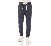 riverso Pantalones de chándal RIVTim para Hombre, Pantalones de Deporte, Pantalones de Ocio, algodón - Azul Marino (19400) XXXL