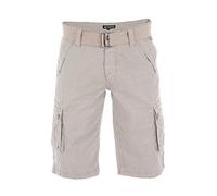 riverso RIVAnton Pantalones cortos cargo para hombre con cinturón, corte regular, pantalones cortos cargo de verano, 100% algodón, azul, beige, negro, gris, verde, 30, 31, 32, 33, 34, 36, 38, 40, 42,