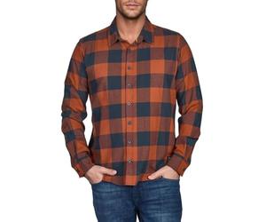 riverso RIVArne - Camisa de Manga Larga para Hombre, Corte Normal, a Cuadros, Color Gris, marrón, Amarillo, Rojo, Verde, S - 5XL, 100% algodón, Ginger Bread Brown 21300, S
