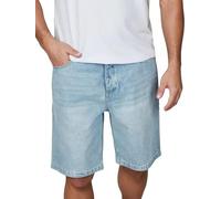 riverso RIVAshton Pantalones cortos para hombre, corte holgado, pantalones cortos de verano, mezclilla, algodón, monocolor, azul, gris, S, M, L, XL, XXL, Azul Claro Denim (L185), L
