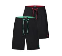 riverso RIVDavid - Bañador largo para hombre (2 unidades, ajuste regular, cintura elástica, color negro, azul, rojo, verde, naranja, S, M, L, XL, XXL, 3XL, 4XL, 5XL), Mezcla de colores 4, 3XL