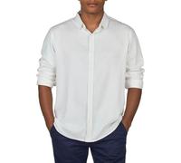 riverso RIVFabrizio Camisa de lino para hombre, manga larga, corte regular, camisa informal, camisa de verano, camisa de hombre, monocolor, blanco, azul marino, beige, azul, verde, S, M, L, XL, XXL