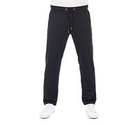 riverso RIVGuido - Pantalones de chándal para Hombre, Pantalones de Deporte, Pantalones de Ocio, Pantalones Regulares, Monocolor, Bolsillos Largos, algodón, Black Formula Red, XL