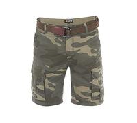 riverso RIVJakob - Pantalones cortos cargo para hombre, bermudas regulares, Color Camuflaje Olive (12000), Talla 30