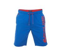 riverso RIVJannik - Bañador para hombre, pantalón corto de verano, deportivo, con cordón, 100 % poliéster, negro, azul, rojo, verde, naranja, Azul real brillante (59600), M