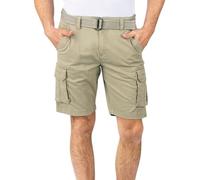riverso RIVJoko - Pantalones cortos cargo para hombre con cinturón, corte regular, pantalones cortos cargo de verano, elásticos, color azul marino, beige, verde, gris, S, M, L, XL, XXL, 3XL, 4XL, 5XL,