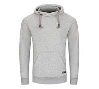 riverso RIVJulian - Sudadera con capucha para hombre, bolsillo tipo canguro, cuello cruzado, de algodón, gris, verde, rojo, azul, negro, S, M, L, XL, 2XL, 3XL, 4XL, 5XL, Melange Standard 1 (23200)