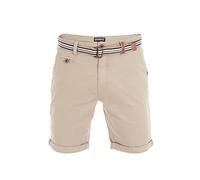 riverso RIVKlaas - Pantalones Cortos Chinos para Hombre, Corte Regular, Bermuda, Pantalones Cortos de Verano, 98% algodón, Verde, Rojo, Azul, Beige, Gris, W30 - W42 - Middle Beige (60301) - W36