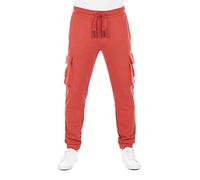 riverso RIVLars - Pantalones de chándal para hombre, pantalones de chándal para correr, pantalones de deporte, pantalones de ocio, ajustados, de algodón, Rusty Ochre Red, XXL
