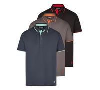riverso RIVLeano - Polo de manga corta para hombre, paquete de 3 unidades, corte regular, camiseta de verano, básico, algodón, monocolor, blanco, negro, azul, verde, gris, beige, S, M, L, XL, XXL, 3XL