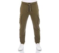 riverso RIVLoris - Pantalones de chándal para hombre, de algodón, largos, corte regular, pantalones de deporte, pantalones de entrenamiento, pantalones de ocio, bolsillos, rojo, azul, negro, verde, S,