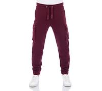 riverso RIVLoris - Pantalones de chándal para hombre, de algodón, largos, corte regular, pantalones de deporte, pantalones de entrenamiento, pantalones de ocio, bolsillos, rojo, azul, negro, verde, S,