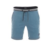 riverso RIVMichel - Pantalones Cortos para Hombre, Bermudas Cortas, Corte Regular, Verano, Deportes, Playa, Pantalones Cortos con cordón, Bolsillos, algodón, Azul Paloma, XXXXL