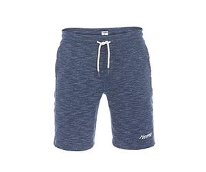 riverso RIVMike - Pantalones cortos de chándal para hombre, bermudas, verano, deporte, algodón, negro, azul, rojo, oliva, gris, S, M, L, XL, 2XL, 3XL, 4XL, 5XL, Insignia Blue Melange, XXL