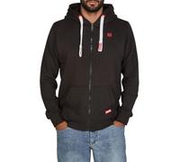 riverso RIVNoah - Sudadera de algodón con capucha y cremallera para hombre, básica, lisa (tallas S, M, L, XL, 2XL, 3XL, 4XL, 5XL), color negro, Black Formula Red (24002)., XL