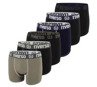 riverso RIVOle - Calzoncillos tipo bóxer para hombre, paquete de 6 unidades, estilo retro, elásticos, color negro, gris, azul, blanco, verde, rojo, naranja, amarillo, S, M, L, XL, XXL, 3XL, 4XL, 5XL,