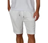 riverso RIVOliver - Pantalones cortos de lino para hombre, corte regular, largo hasta la rodilla, monocolor, blanco, azul, azul marino, beige, negro, verde, S, M, L, XL, XXL, 3XL, 4XL, 5XL