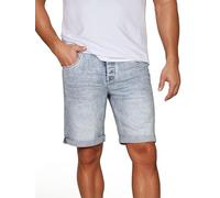 Riverso RIVTom - Pantalones cortos de hombre en denim, ajuste normal, algodón, short de jeans, bermudas, gris, azul claro, azul, tallas W30 - W42, 48
