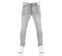 riverso RIVToni - Pantalones vaqueros para hombre, ajustados, de algodón, elásticos, color negro, azul, gris, w29, w30, w31, w32, w33, w34, w36, w38, w40, Grey Denim (G113), 40W x 34L