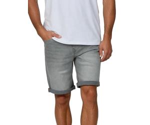 riverso RIVUdo Pantalones cortos vaqueros tipo bermuda para hombre, elásticos, corte regular, para verano, tela vaquera lisa en gris, azul o negro, tallas 30 a 46
