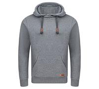 riverso - Sudadera con Capucha para Hombre RIVJulian, Bolsillo Tipo Canguro, Cuello Cruzado, Regular, algodón, Gris, Verde, Rojo, Azul, Negro - Grey Melange Standard 2 (23300). XXXXL