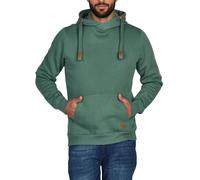 riverso Sudadera con capucha para hombre RIVNiklas corte regular sudadera con capucha jersey cuello cruzado gris marrón verde rojo azul negro beige S M L XL XXL 3XL 4XL 5XL, verde bosque, XXL