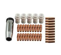 RIVERWELD 36KD MB36 MIG Mag Soldadura de soldadura Consejos de contacto 0.9 mm 1.0 mm 1.2 mm Boquilla de gases de contacto cónico accesorios de difusor kit de consumo 36 pcs