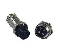 RIVERWELD 4 pins Conector hembra enchufe 16-4P macho + metal hembra de bloqueo, 1Set