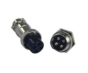 RIVERWELD 4 pins Conector hembra enchufe 16-4P macho + metal hembra de bloqueo, 1Set