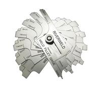 RIVERWELD 7 piezas Medidor de soldadura de filete Medidores de profundidad Comprobación Pata de filete Tamaño de la garganta Métrico